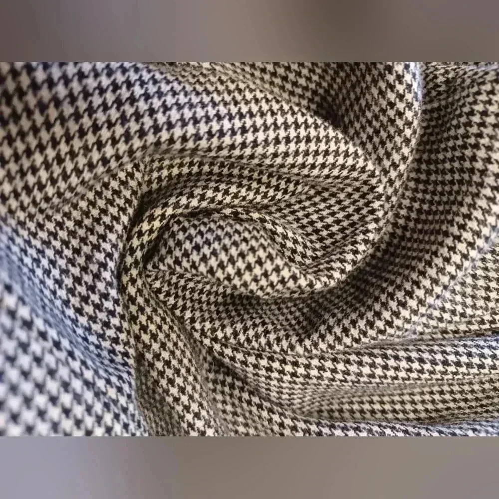 Burberrys 100% Wool Black and White Check Trousers Size Large - Picture 8 of 13